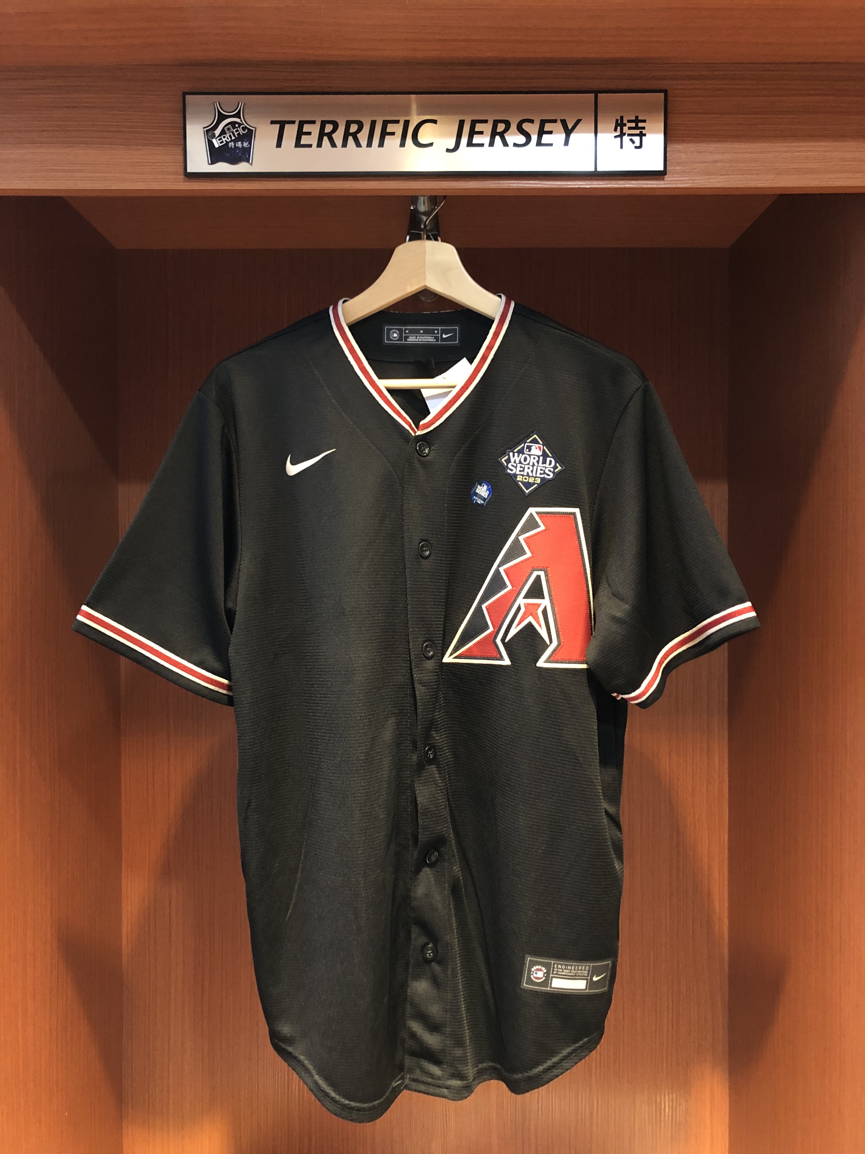 MLB球衣 Corbin Carroll 亞利桑那響尾蛇 國聯冠軍 世界大賽黑 Nike Replica Player Name Jersey 球迷版 熱轉印 全新