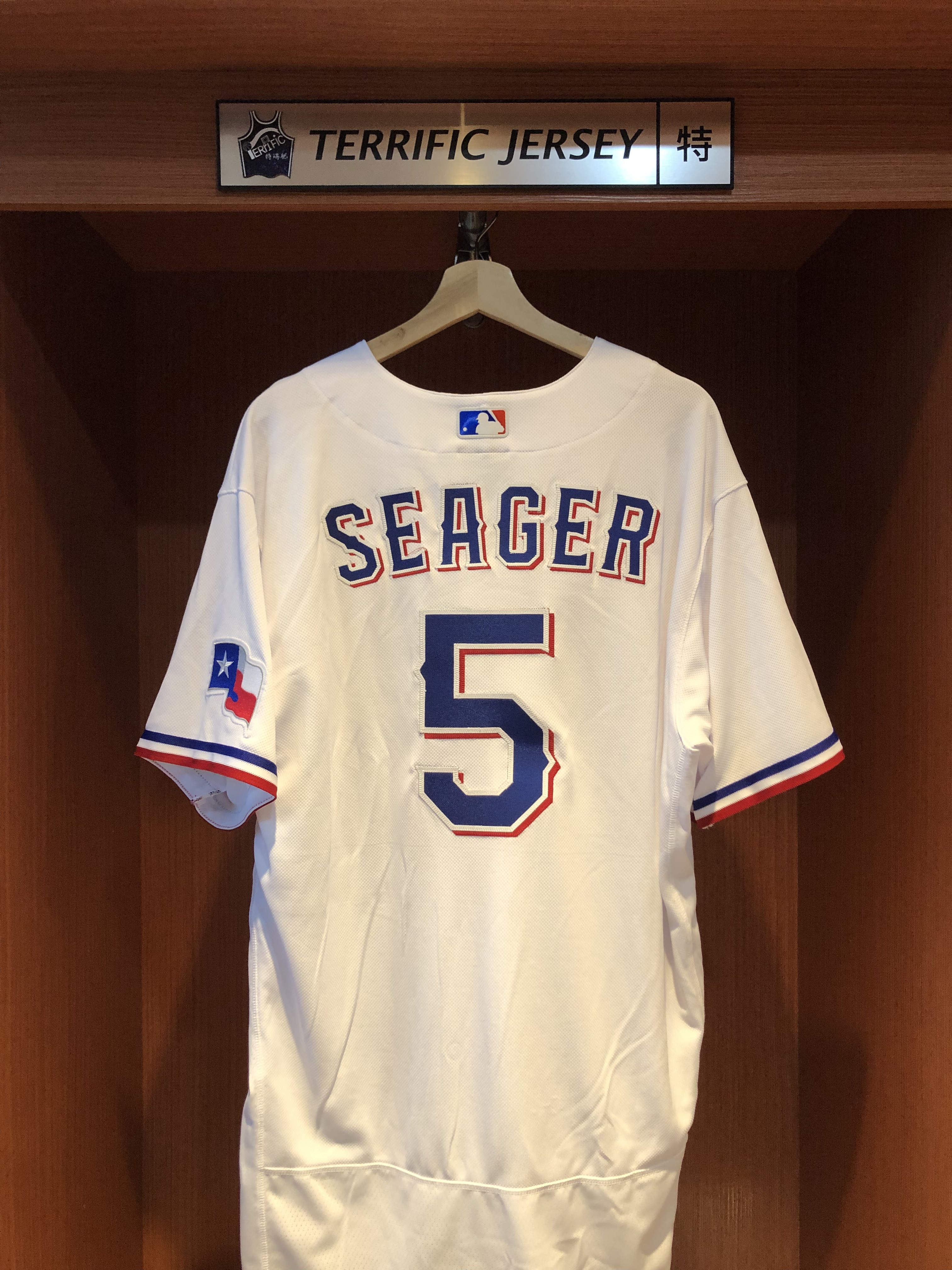 MLB球衣 Corey Seager 德州遊騎兵白 美聯冠軍 世界大賽白 Nike Authentic Player Name Jersey 球員版 多層電繡 全新
