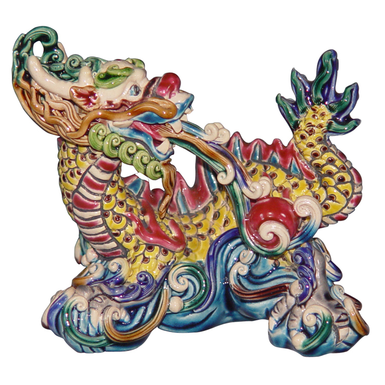 鹿港窯禮品館│交趾陶-擺飾-S12生肖系列│龍