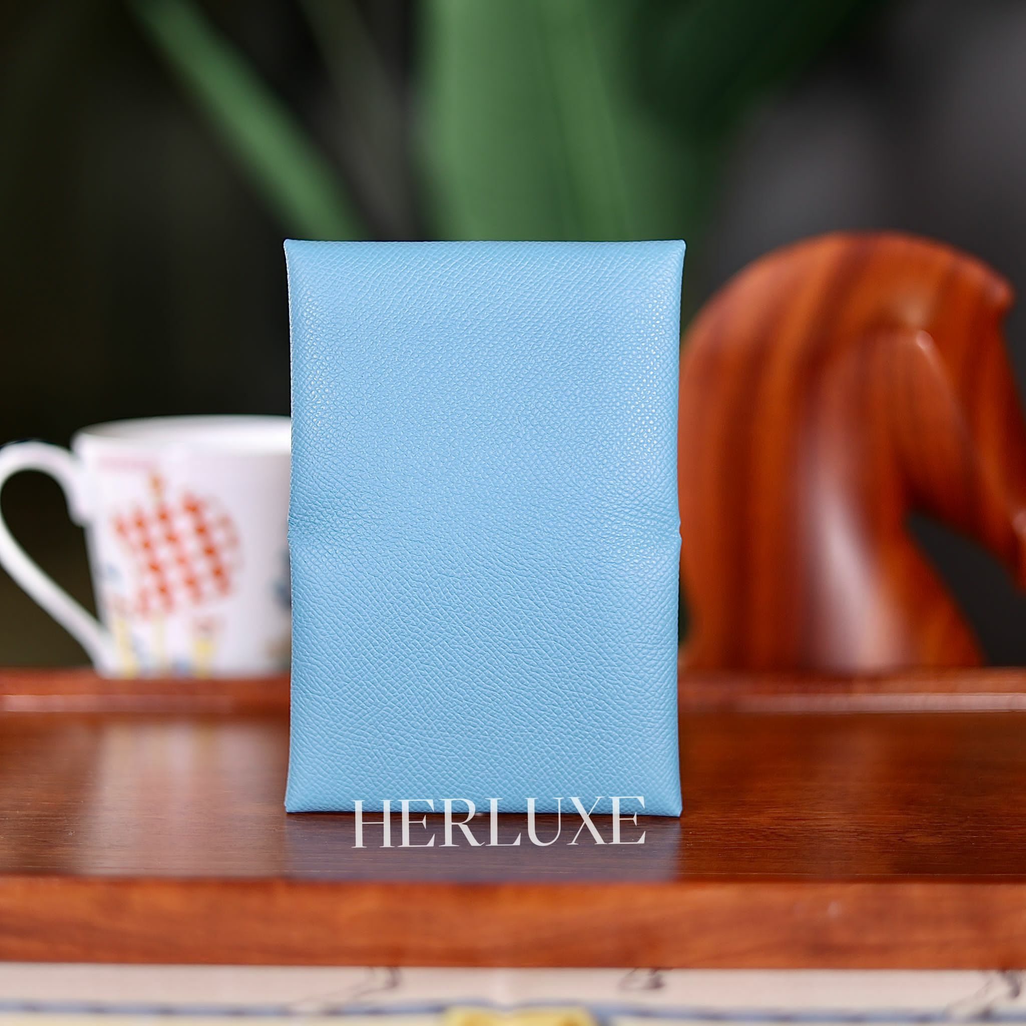 Calvi duo card holder D2 new bleu