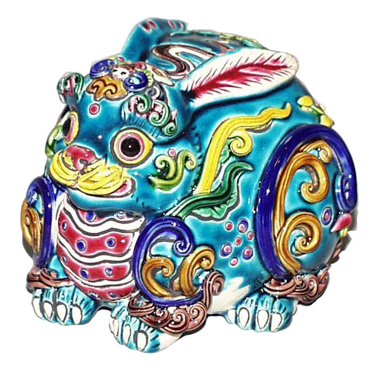 鹿港窯禮品館│交趾陶-擺飾-M12生肖系列 │兔