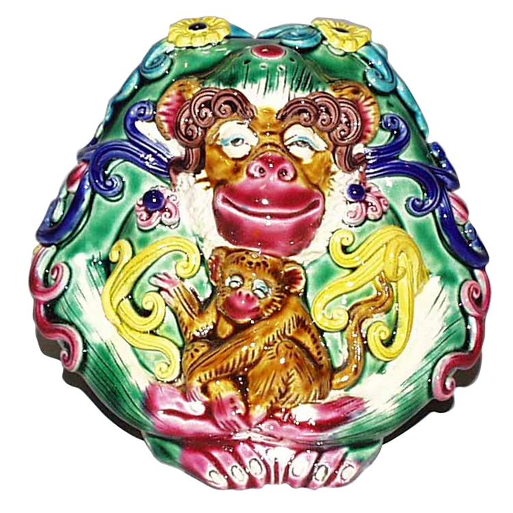 鹿港窯禮品館│交趾陶-擺飾-M12生肖系列 │猴