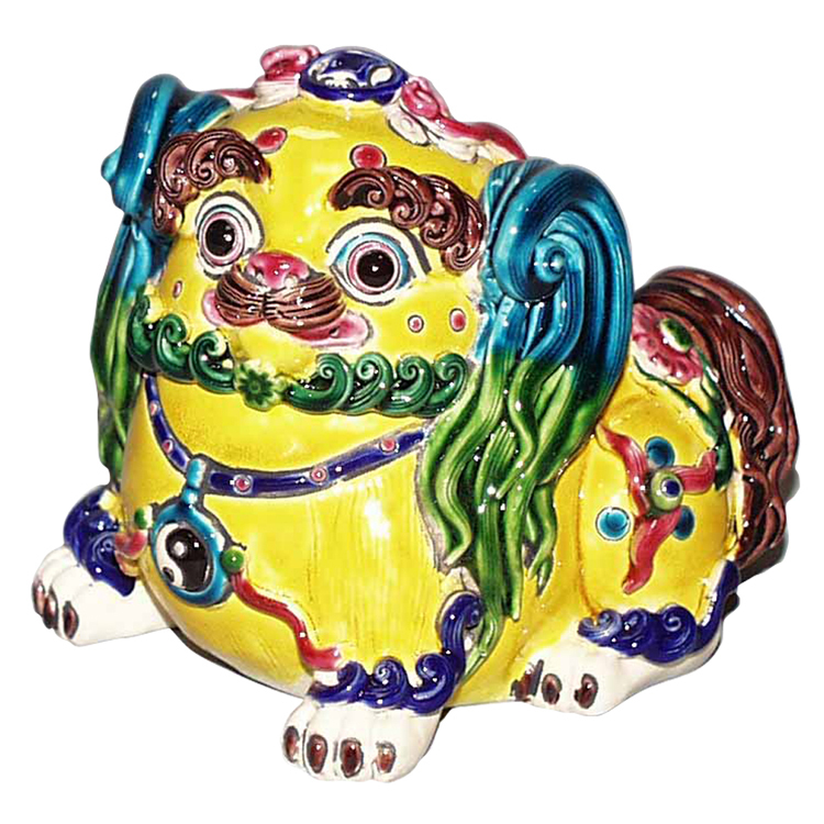 鹿港窯禮品館│交趾陶-擺飾-M12生肖系列 │狗