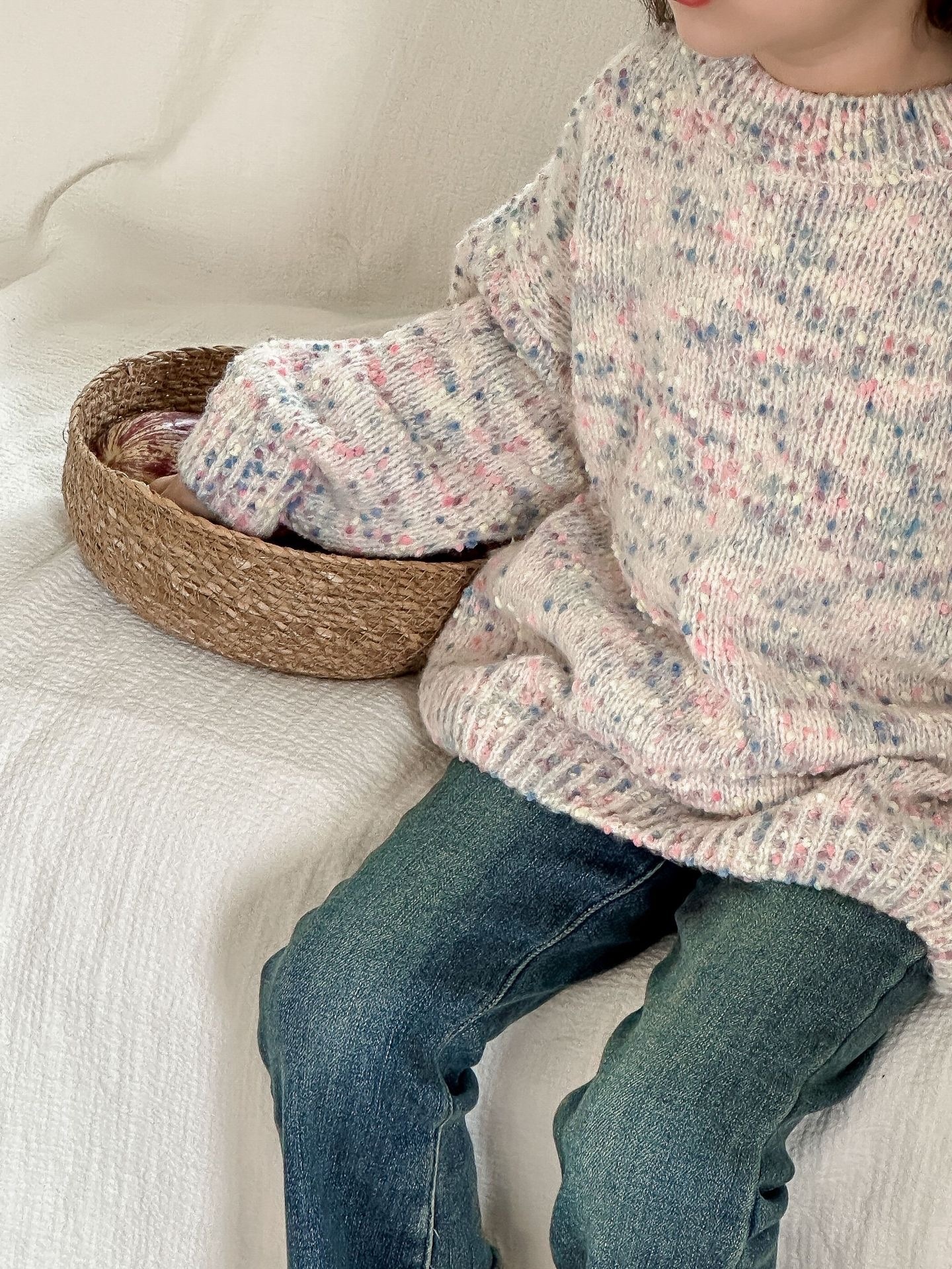 冬日彩點球球針織毛衣