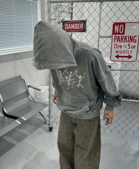 洗水圖案連帽衛衣 PULSE-042T