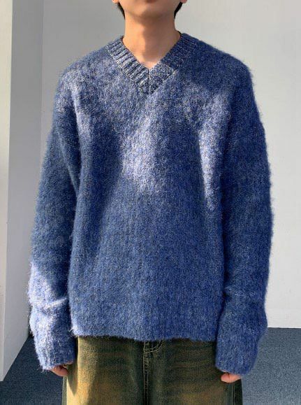 淨色V領針織衫 PULSE-049T