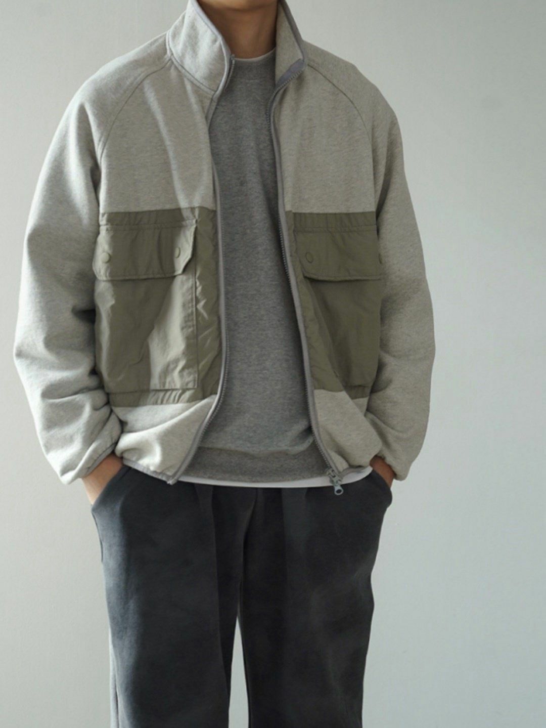 高領雙袋口拉鍊外套 SPECTOR-031JK