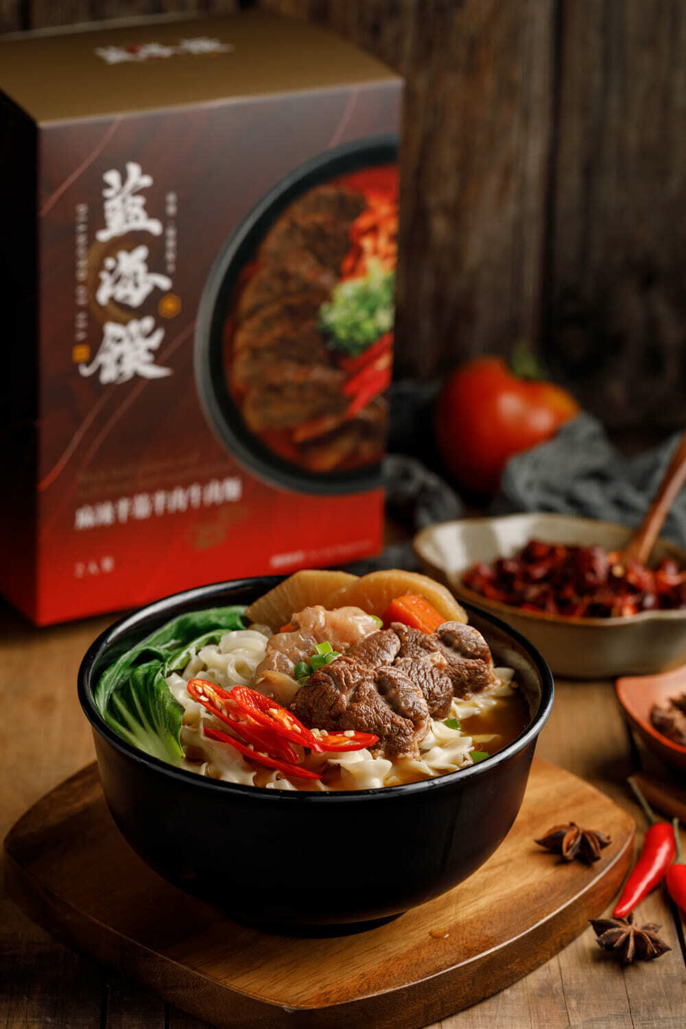 藍海饌 麻辣半筋半肉牛肉麵 (2入裝) (EXP:2027.04或之後)