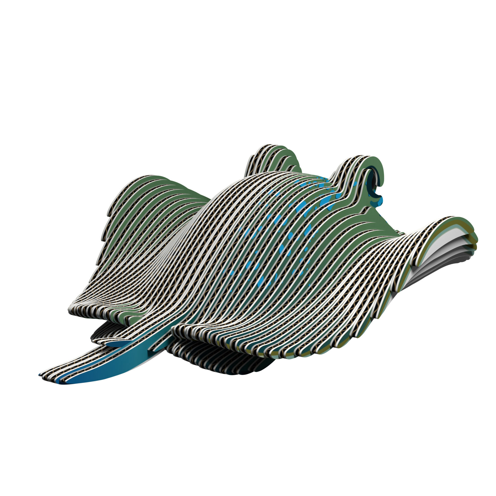 Eugy Shark 3D Artisanat Carton Modèle Kit Enfants Créatif Jouet Puzzle