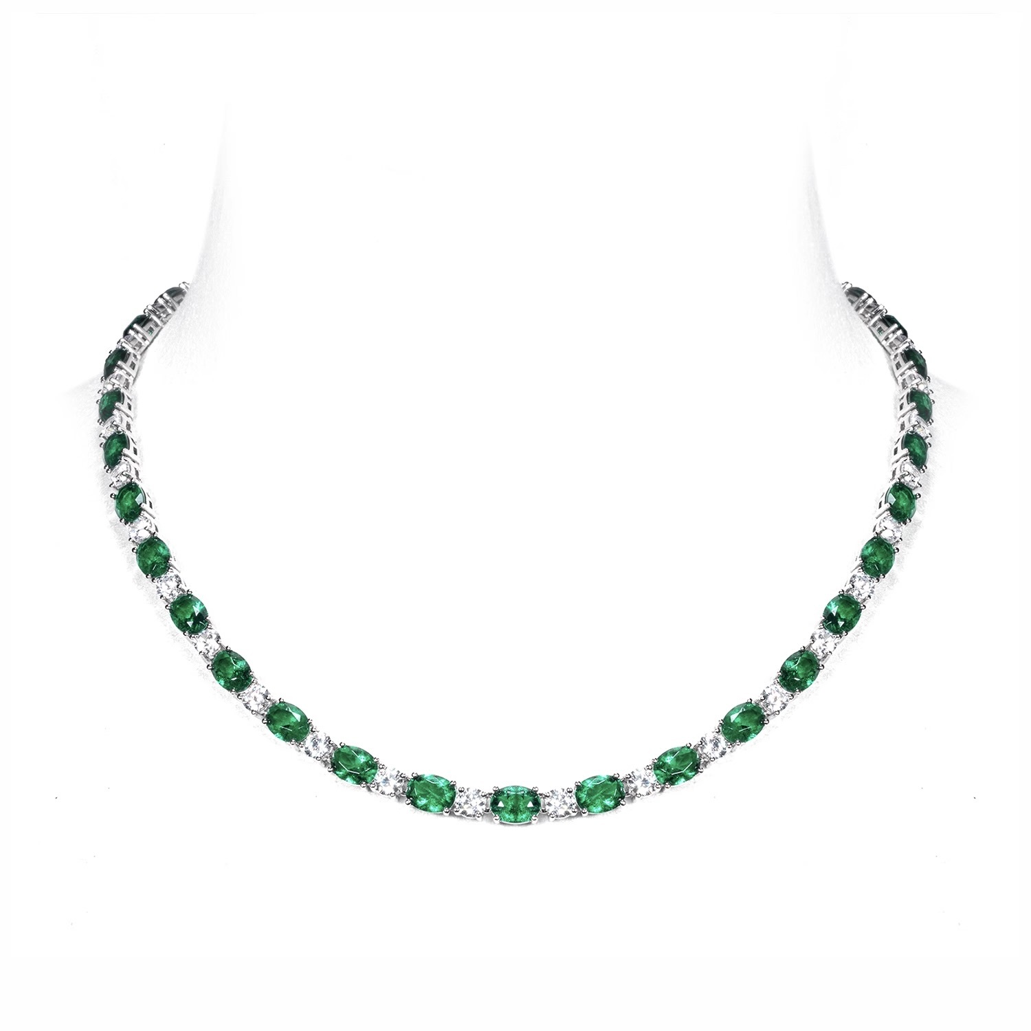 木佐綠蛋形鋯石項鍊 925銀項鍊