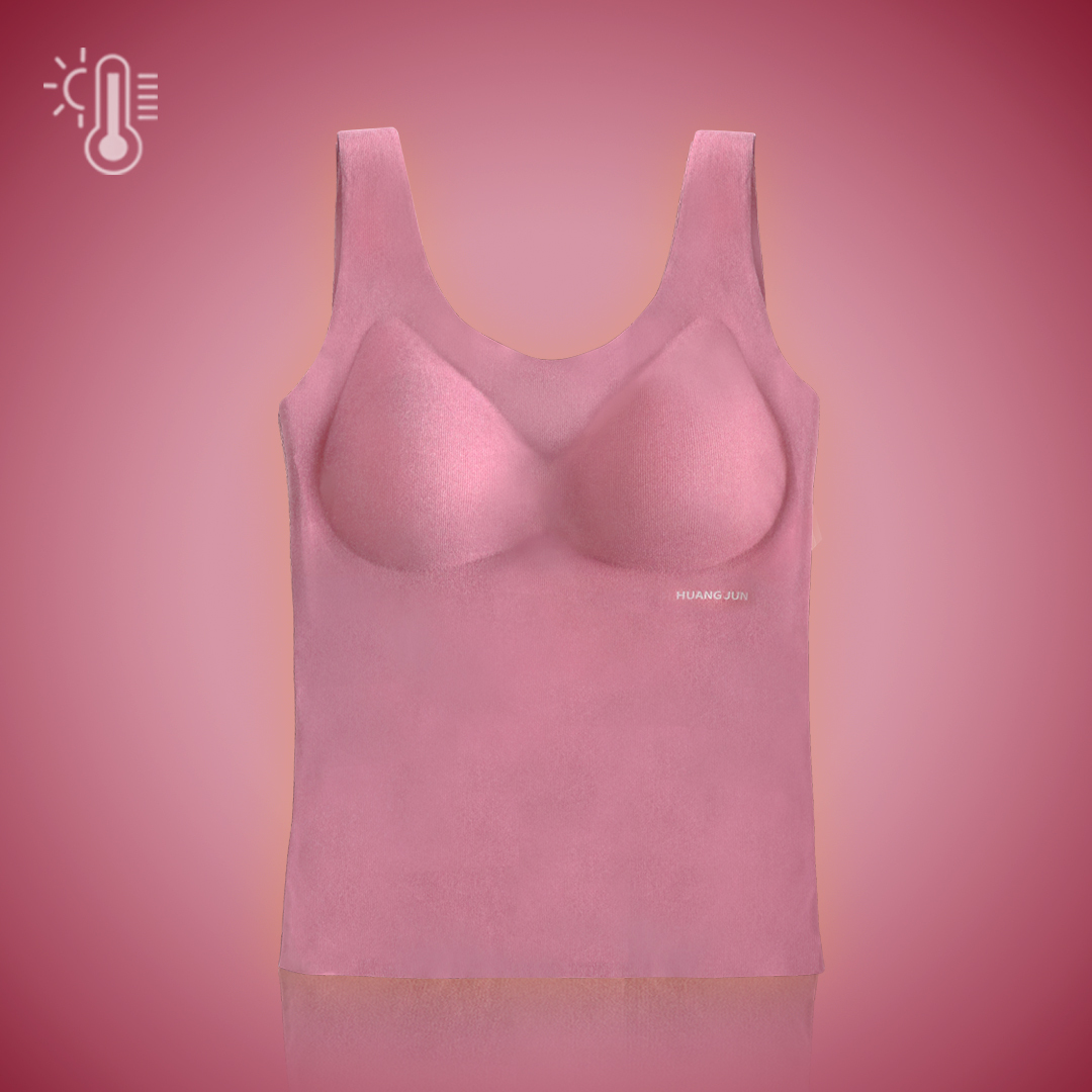 倍暖絨BRA背心-玫瑰粉