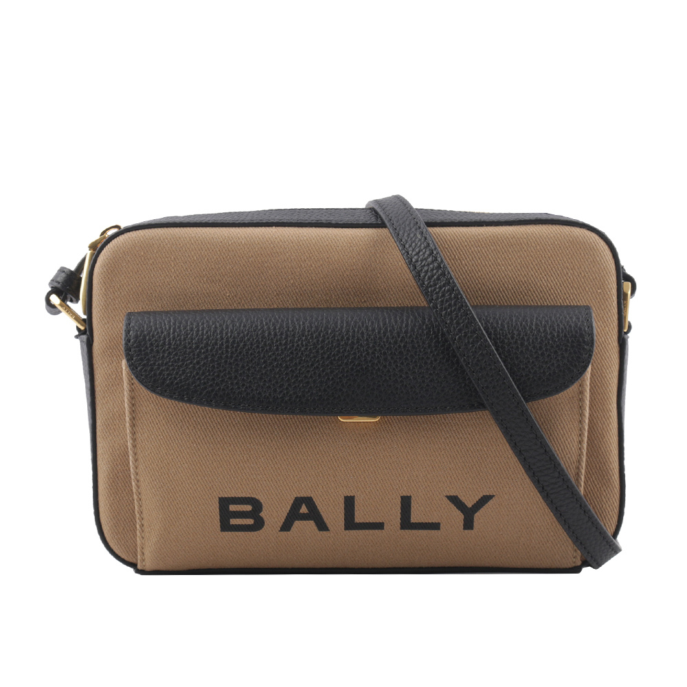 【BALLY】Bar Daniel 帆布及皮革口袋斜背包