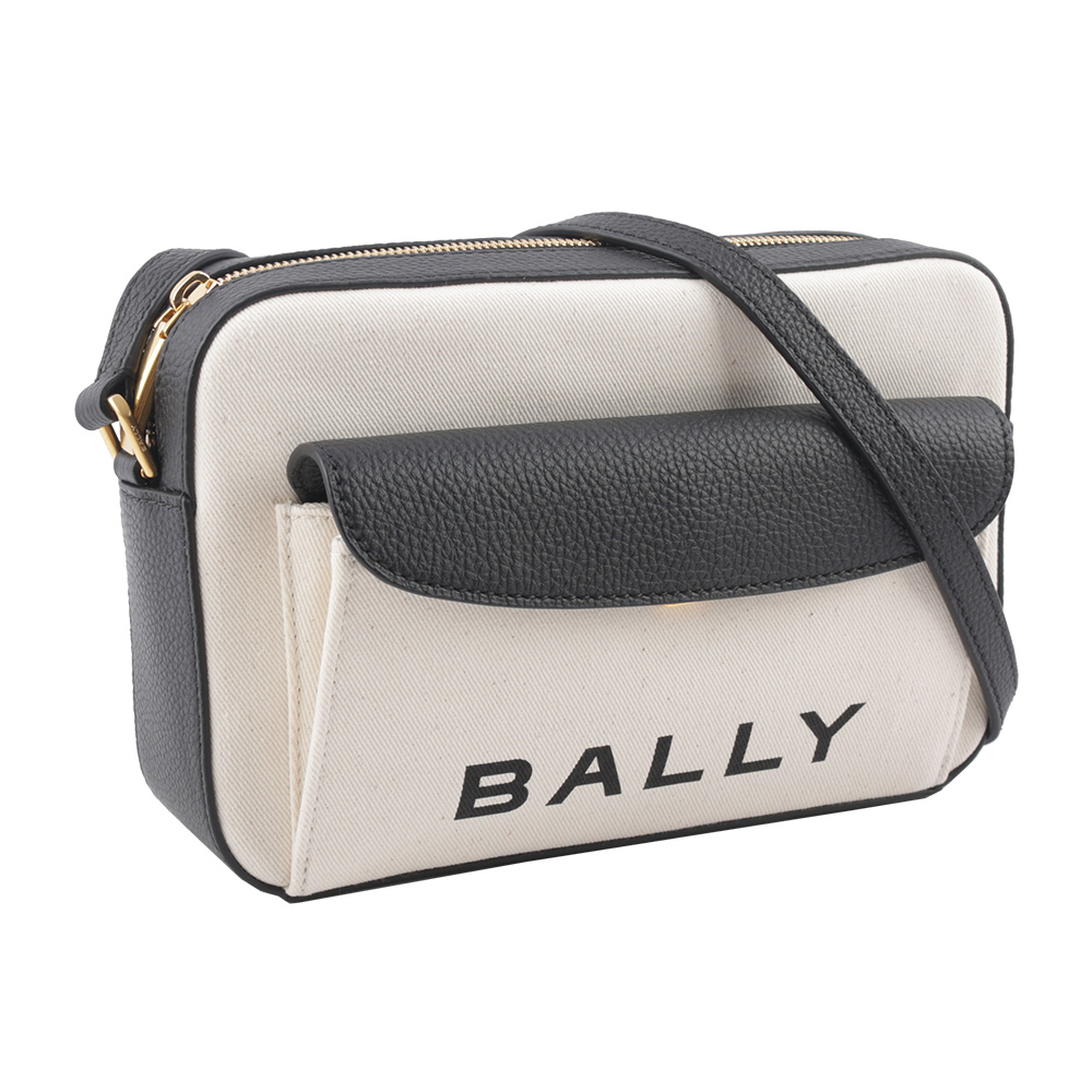【BALLY】Bar Daniel 帆布及皮革口袋斜背包