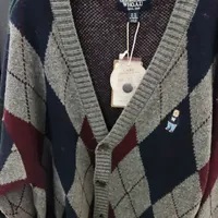 [S] WHO.A.U STEVE ARGYLE CARDIGAN,GRAY, WHCKC4923U-00-GRAY (SWAU196)