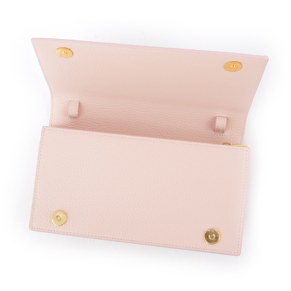 【BALLY】Pennant Monogram 塗層帆布及皮革皮夾式斜背包(花瓣粉) 6305216