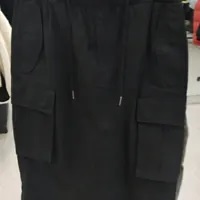 [S] WHO.A.U CARGO LONG SKIRT,BLACK, WHWHD4974F-01-BLACK (SWAU198)