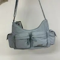 [S] WHO.A.U TWO POCKET SMALL LOGO CROSSBODY BAG,BLUE, WHBGD4981A-00-BLUE (SWAU199)