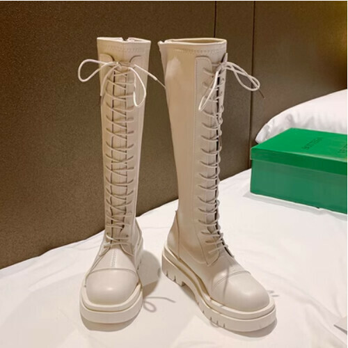 High platform boots, jockey boots