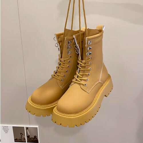 Thick-soled motorcycle, horse boots, ankle boots