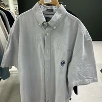 [S] WHO.A.U STEVE BOY FIT SHORT SLEEVE SHIRT,GRAY, WHYWD2401U-GRAY (SWAU201)