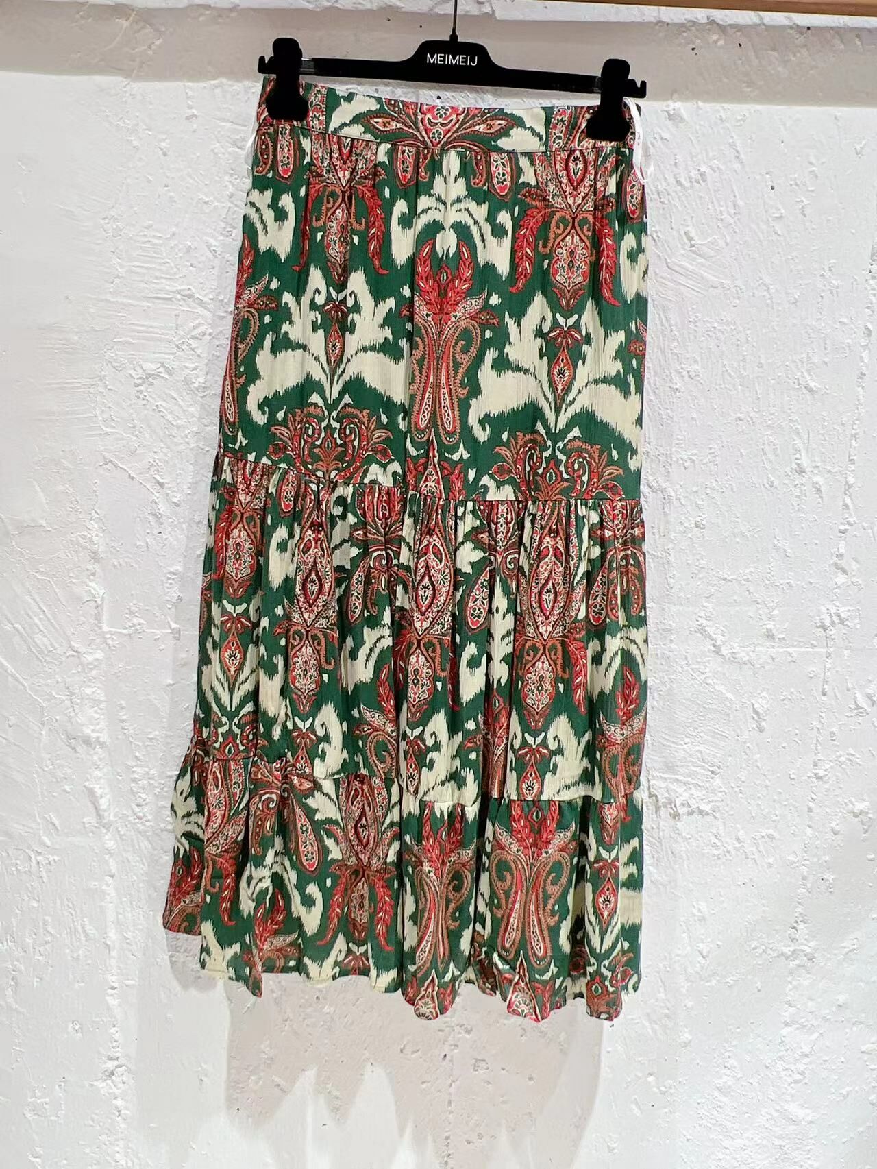 民主花紋半截裙 -T