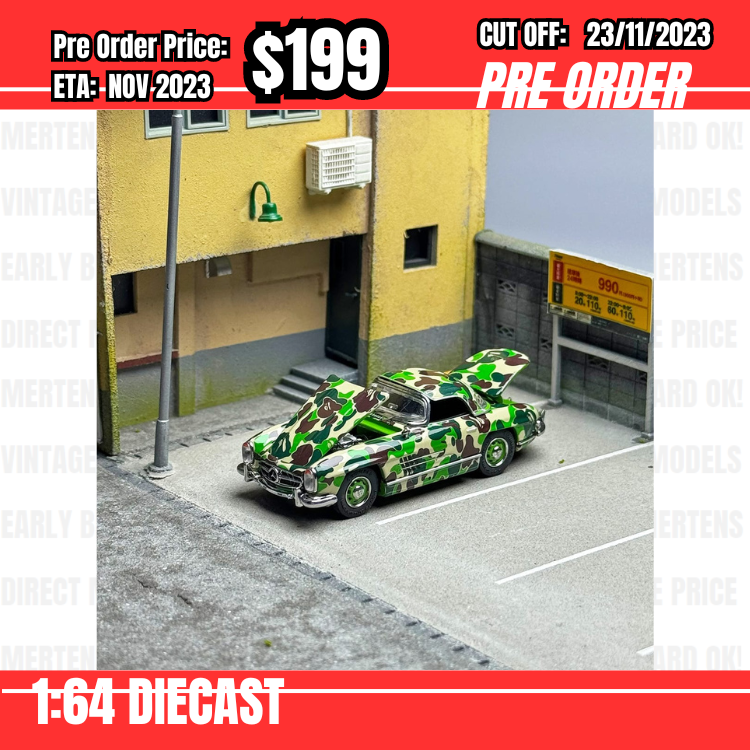 PO-$199 * ZFC * 1:64 300SL Roadster SL MK1 Green Camo [OD22/11]
