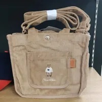 [S] WHO.A.U STEVE CORDUROY MINI CROSS BAG,BEIGE, WHBGBBT12A-00-BEIGE (SWAU208)