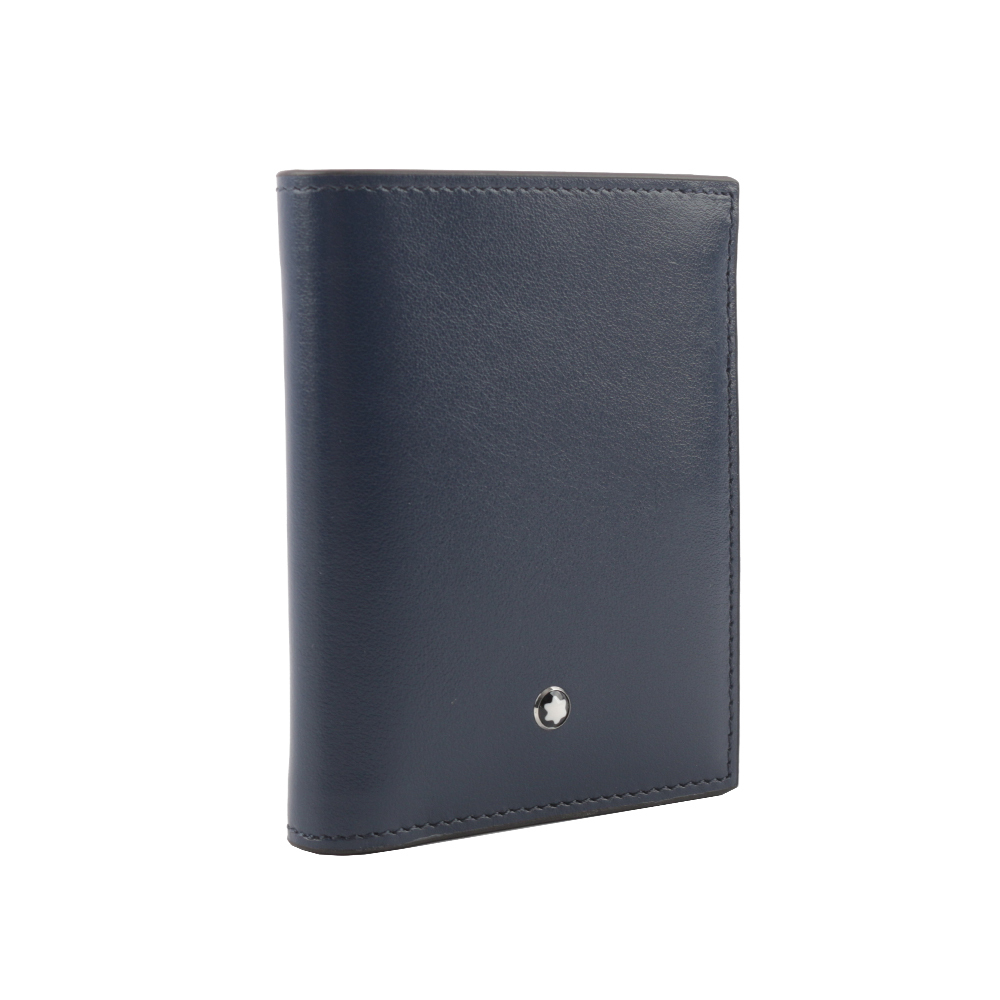【Montblanc】Meisterstuck 大班系列牛皮對開6卡迷你短夾