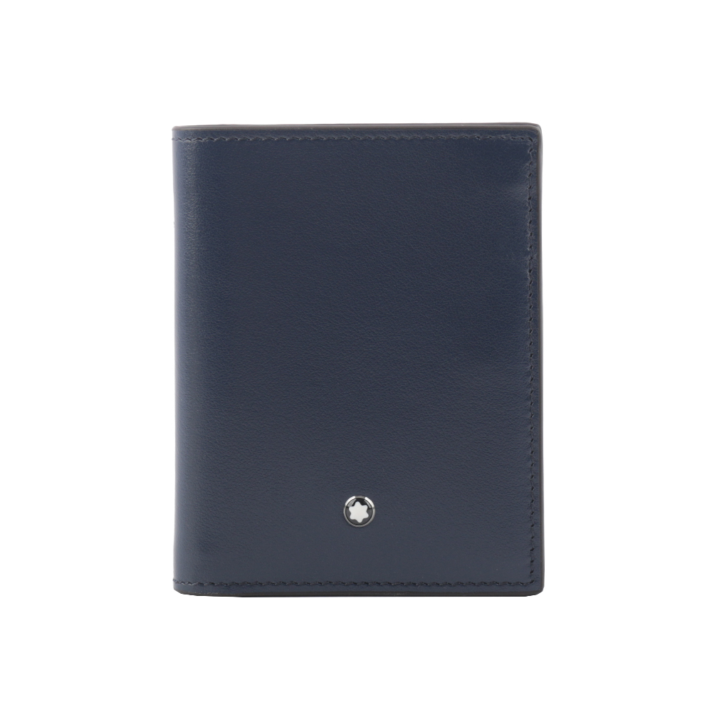 【Montblanc】Meisterstuck 大班系列牛皮對開6卡迷你短夾