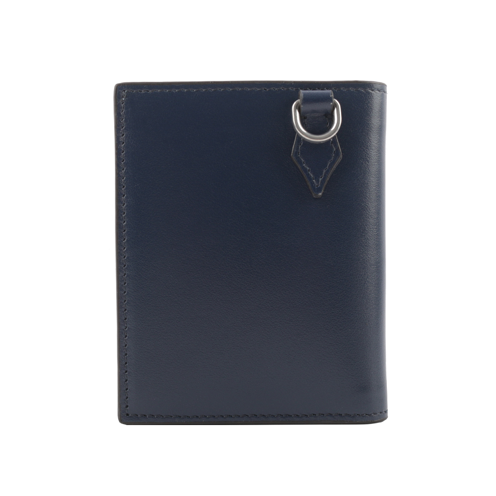 【MONTBLANC 萬寶龍】Meisterstuck 大班系列牛皮對開6卡迷你短夾(墨藍色) 131695