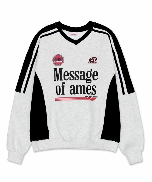 AMES V NECK UNIFORM SWEATSHIRT GREY