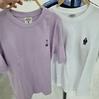 [S] WHO.A.U 2 PACK STEVE EMBROIDERY SHORT SLEEVE T-SHIRT,PURPLE, WHRAD2323U-PURPLE (SWAU212)