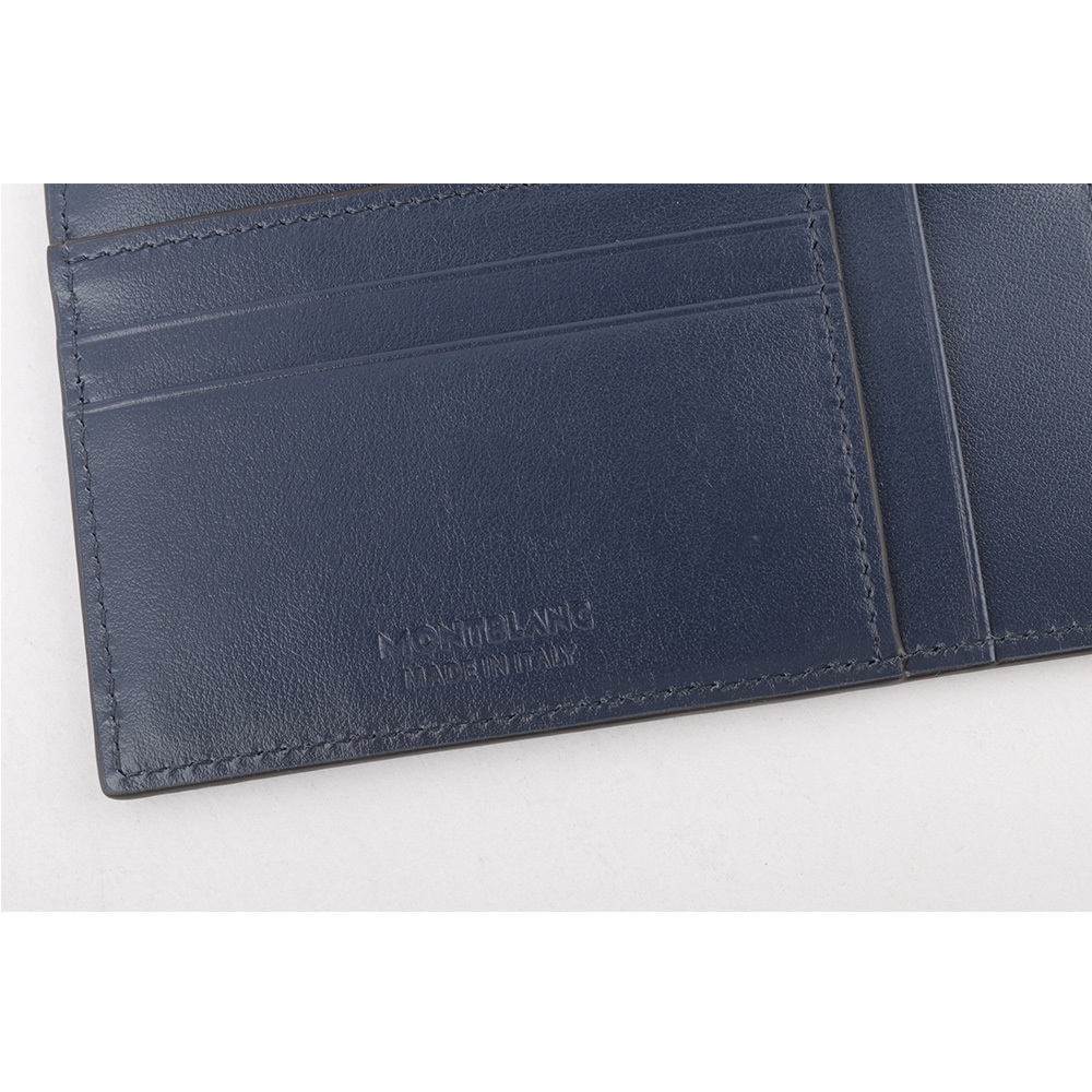 【MONTBLANC 萬寶龍】Meisterstuck 大班系列牛皮拉鍊卡夾(墨藍色) 131698