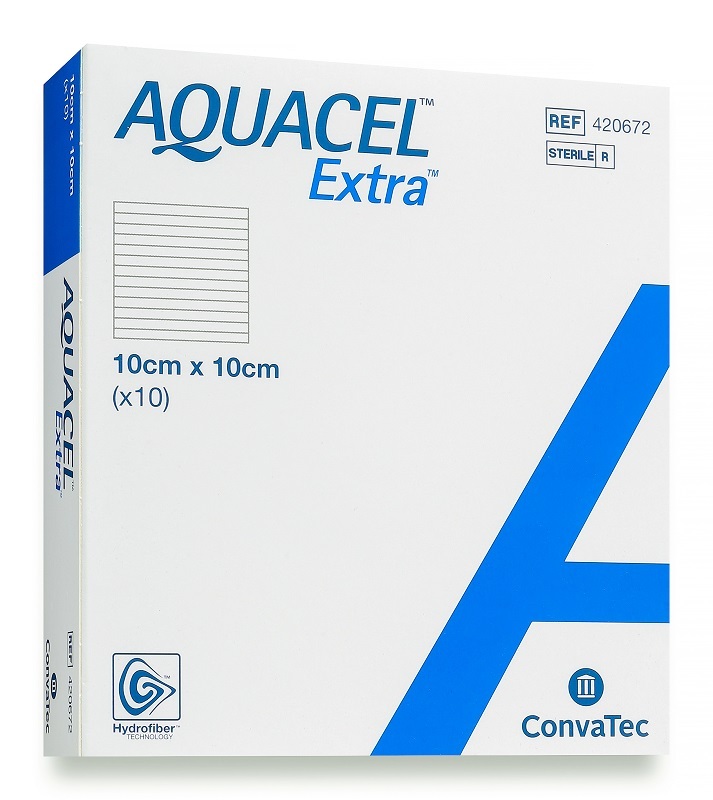 康復寶Aquacel® Extra 強化吸收親水性敷料 10cm x 10cm (一片裝)