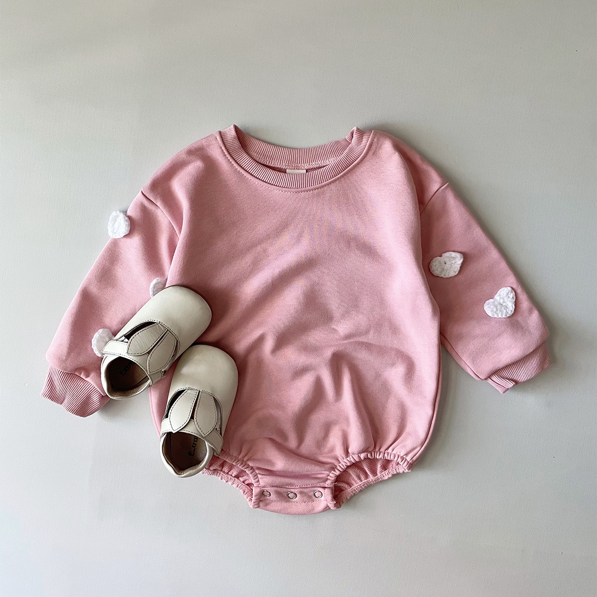 Ins Pink Heart bodysuit