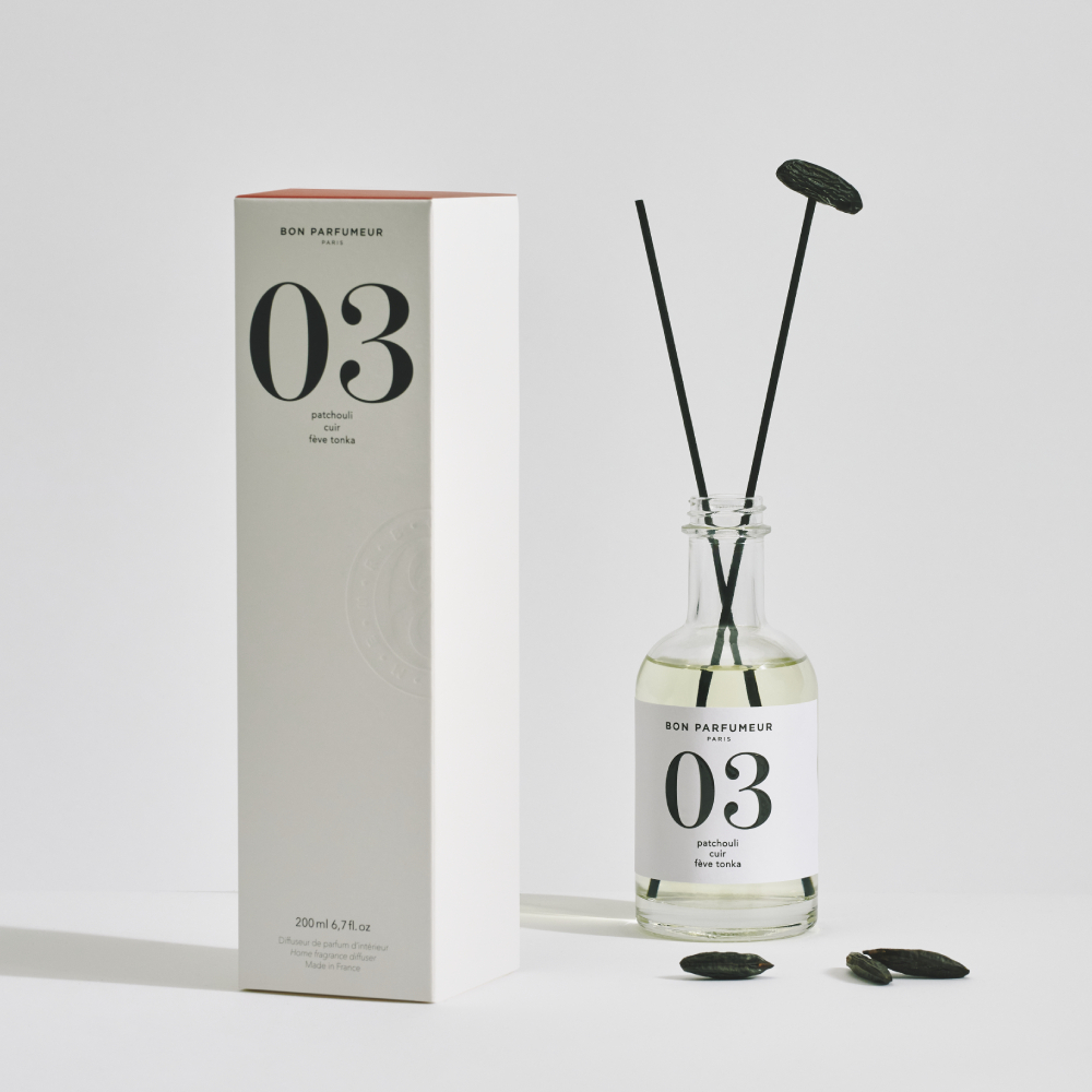 法國Bon Parfumeur｜室內擴香 200ml #03 - 廣藿香 x 皮革 x 零陵香豆