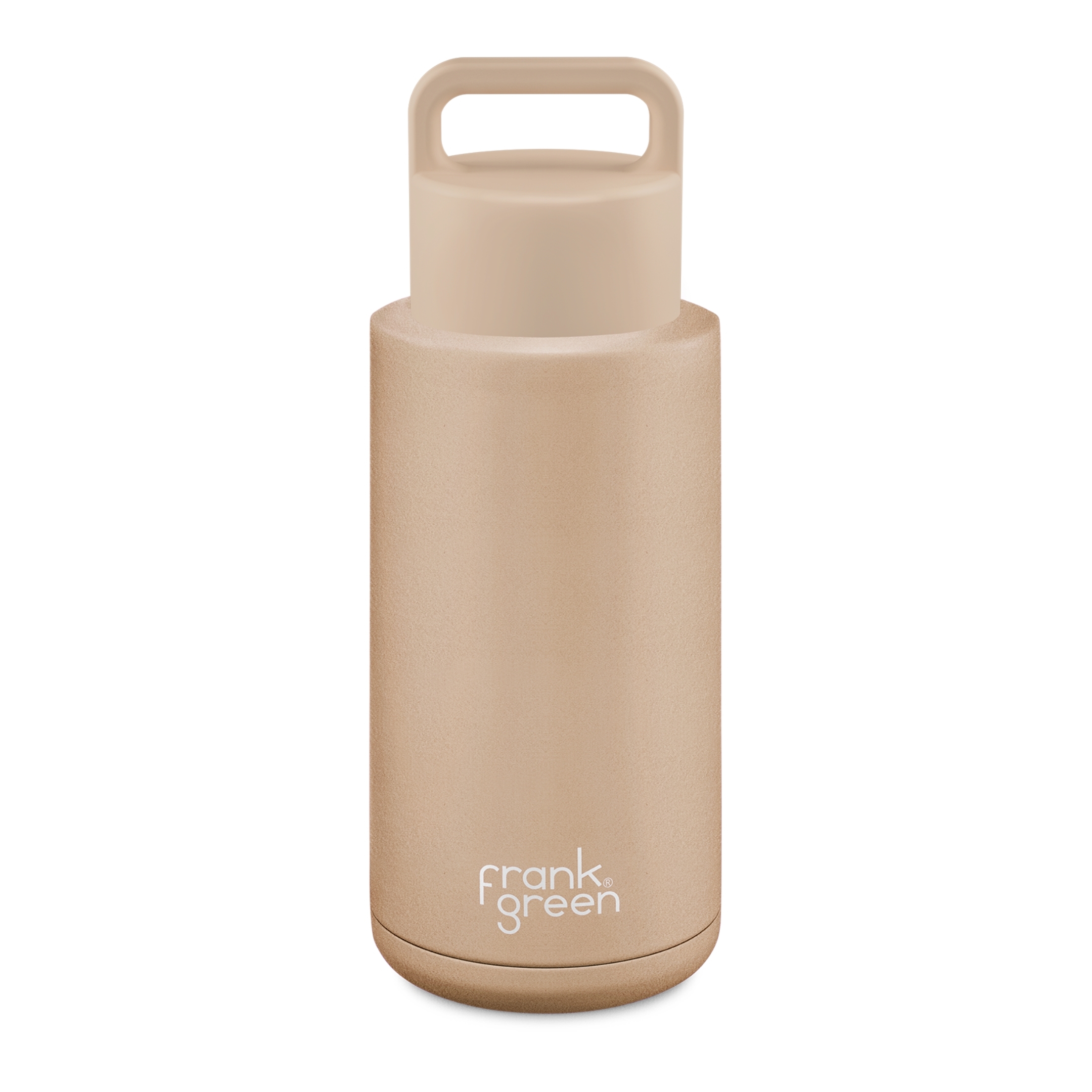 Soft Stone Ceramic Reusable Bottle (Grip Finish) with Grip Lid - 34oz / 1,000ml | FRANK GREEN