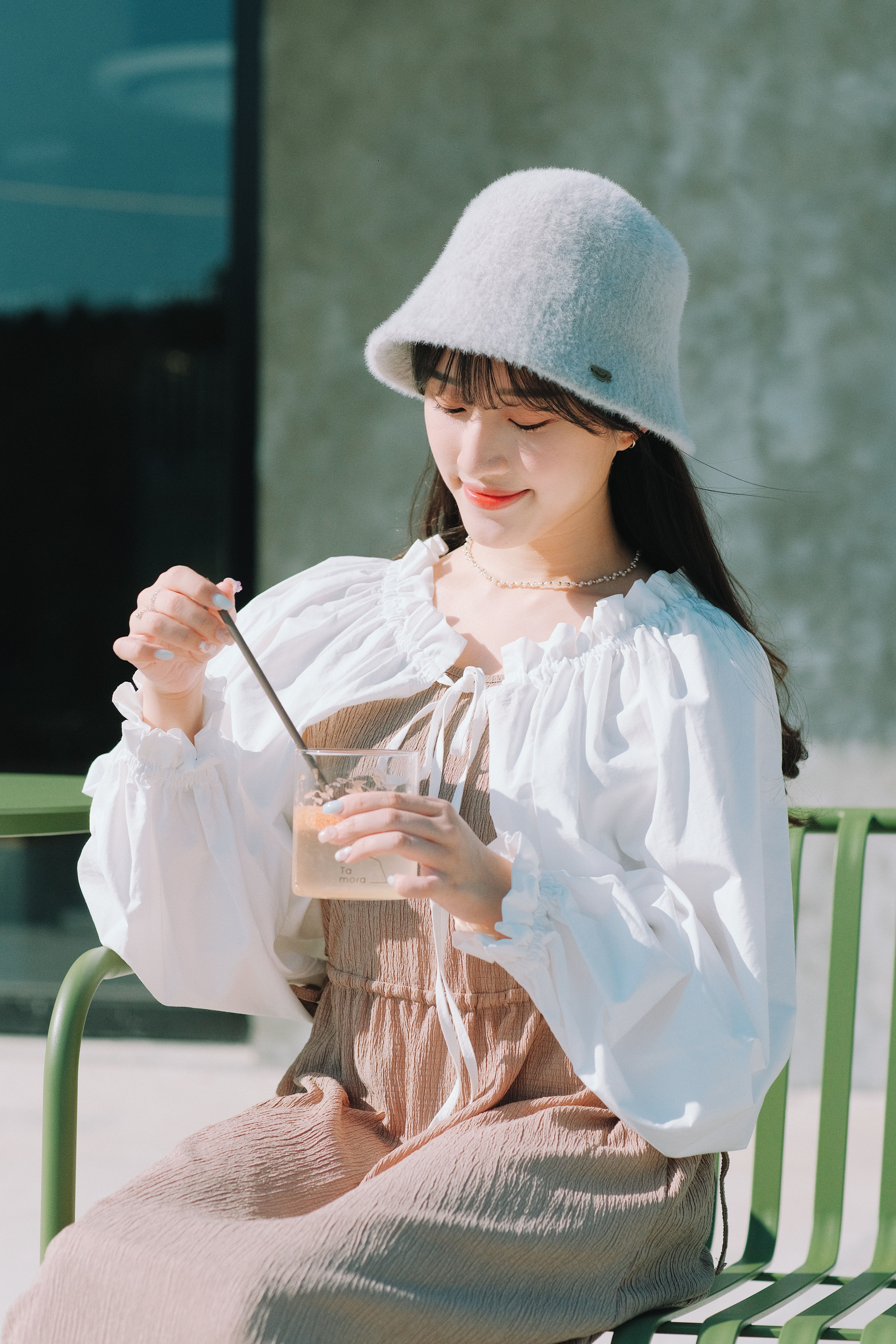 三色／荷葉邊綁繩斗篷外套／Ruffle Ribbon Poncho Jacket