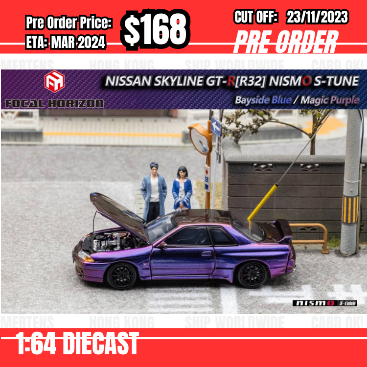 PO-$168 * FH * 1:64 Nissan GTR R32 Nismo S-Tune Magic Purple [OD22/11]