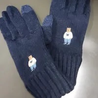 [S] WHO.A.U LOGO BEAR WINTER GLOVER,NAVY, WHAGD4T01A-00-NAVY (SWAU226)