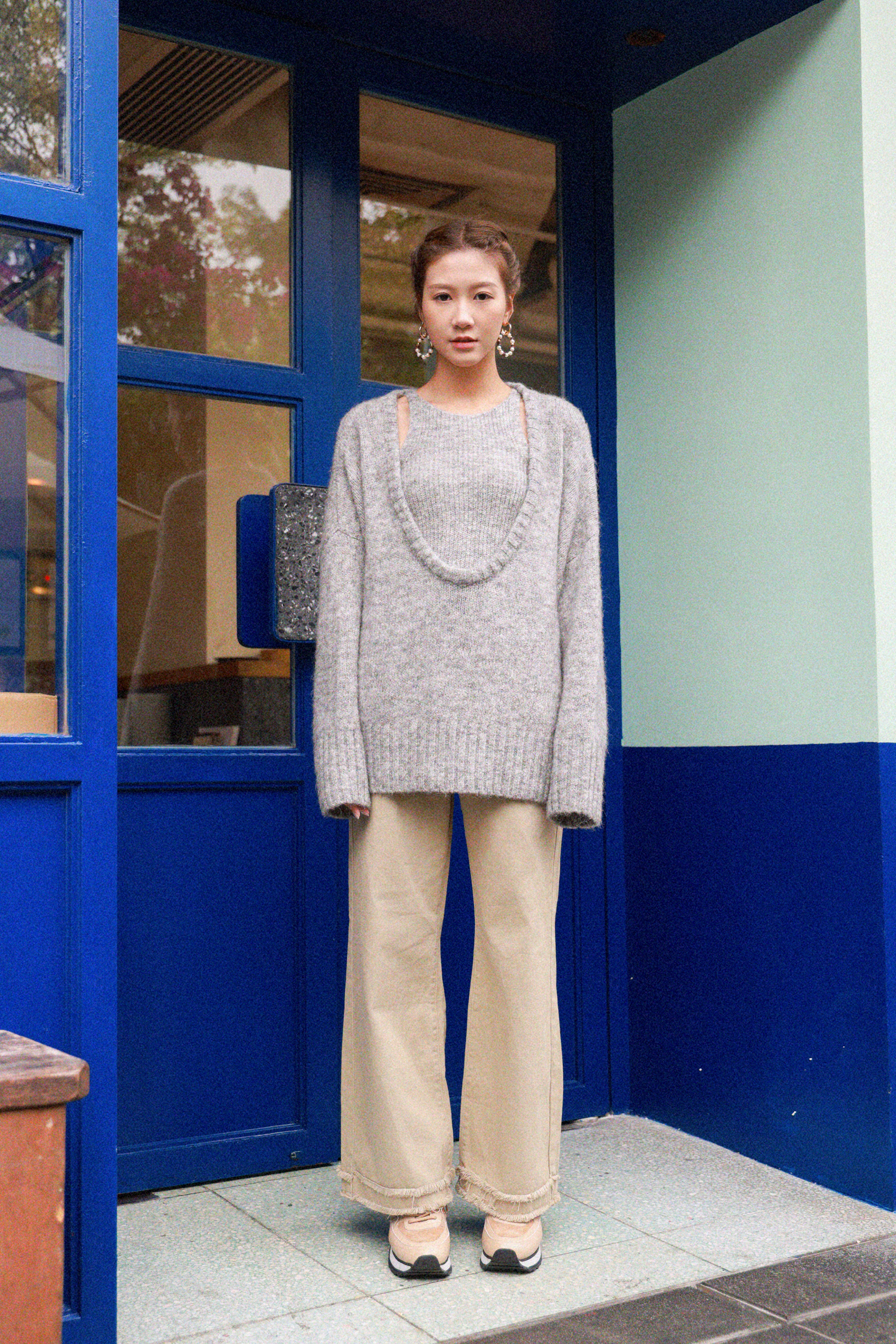 大領套頭+入膊背心毛冷套裝（現貨款式）