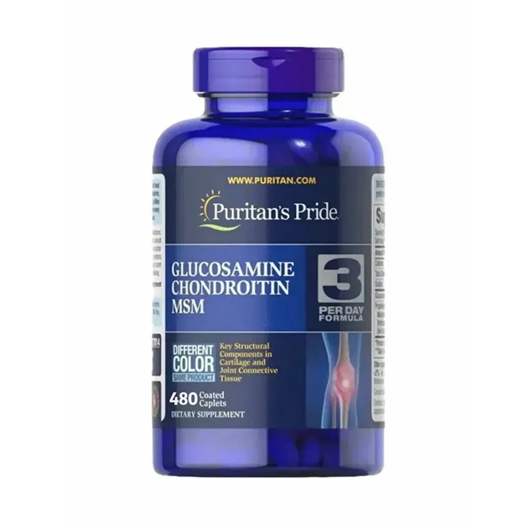 Puritan’s Pride Double Strength Glucosamine ,Chondroitin & MSM , 480 Caplets Tablets