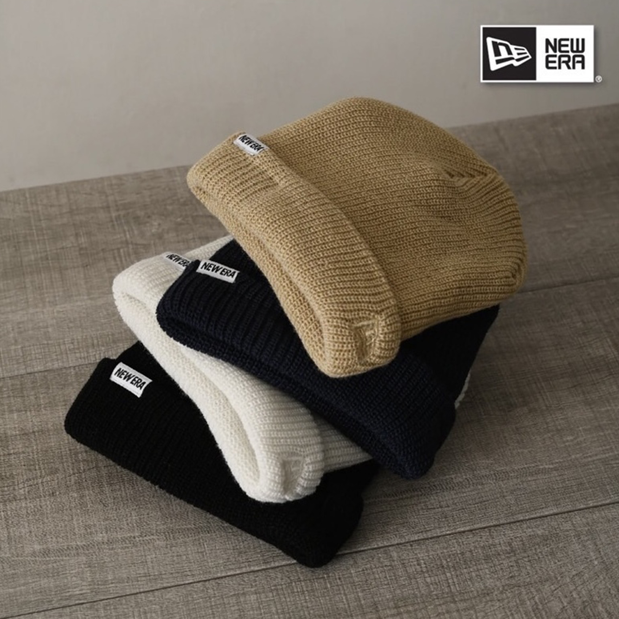 New Era 3-Way 4 Seam Cuff Knit 三用 四縫袖 柔軟針織 毛帽