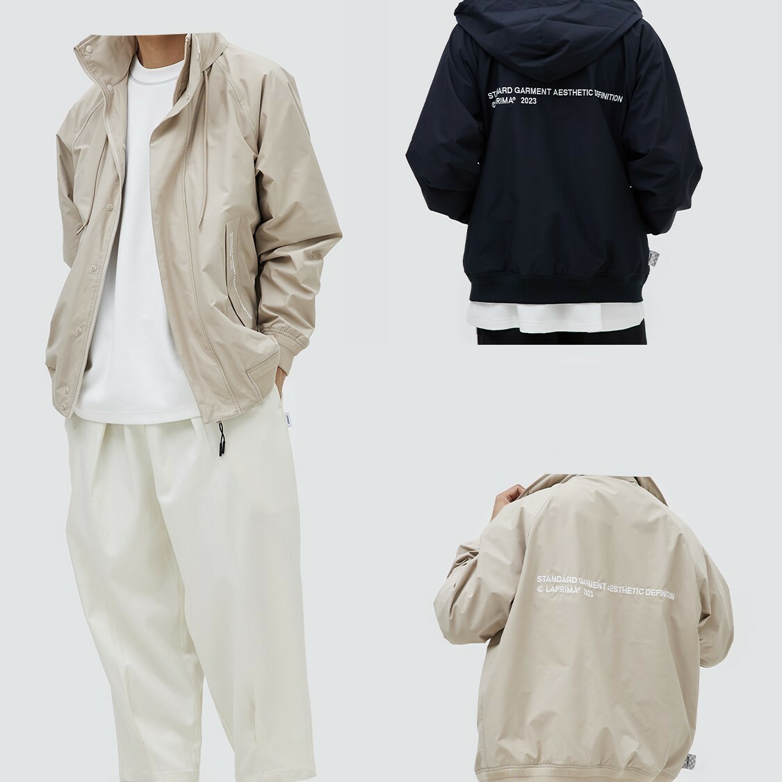 LAPRIMA 簡約刺繡拉鍊外套 23AW-WB801