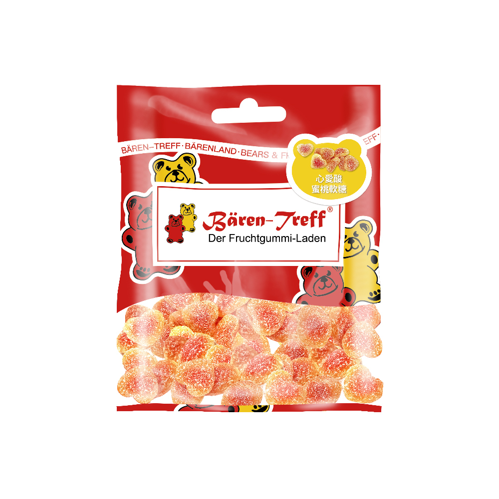 [Baren-Treff德國派對熊]心愛酸蜜桃軟糖50g