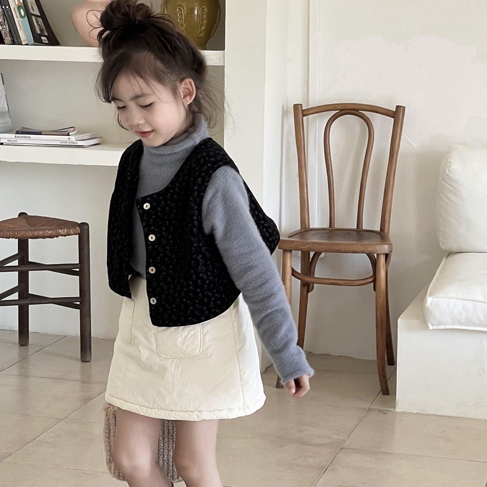 軟軟白雲夾棉A字裙