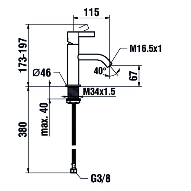 Laufen "Kartell by LAUFEN" 3.1133.1.082.100.1 Basin Mixer
