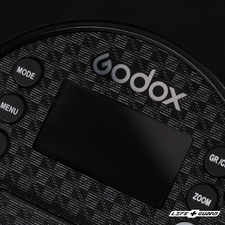LIFE+GUARD 鏡頭貼膜安裝示意，適用Godox AD100 PRO