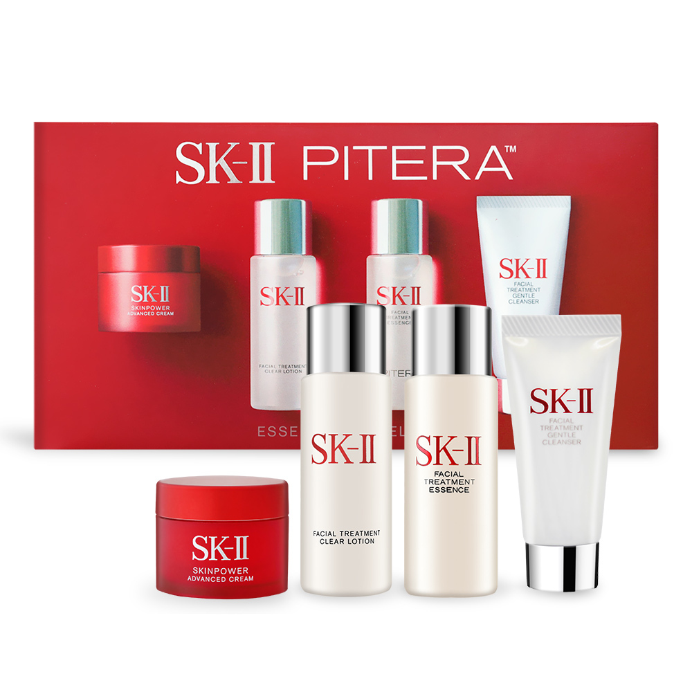 SK-II 暢銷旅行組(洗面乳20g+亮采水30ml+青春露30ml+致臻活膚霜15g)-國際航空版-組合選擇