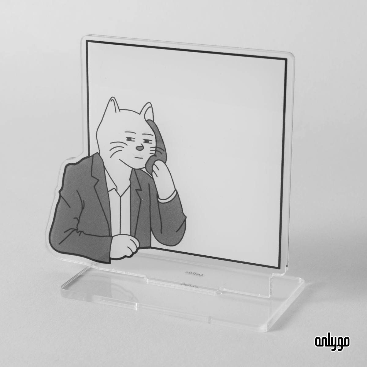 社畜イラスト アクリルメッセージボード（猫）